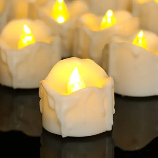 12 Packs Halloween Tea Lights with Timer, Flickering Flameless LED Tealights Battery Operated Votive Candles for Pumpkin Decor Indoor Home Party Halloween Decorations {3}