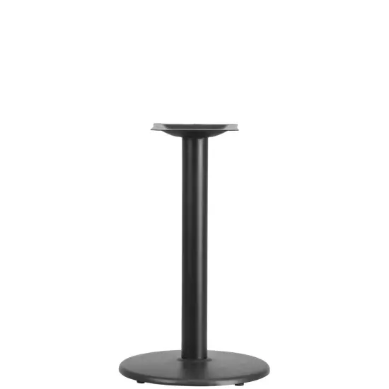 Emma and Oliver 18'' Round Restaurant Table Base with 3'' Dia. Table Height Column Black {1}