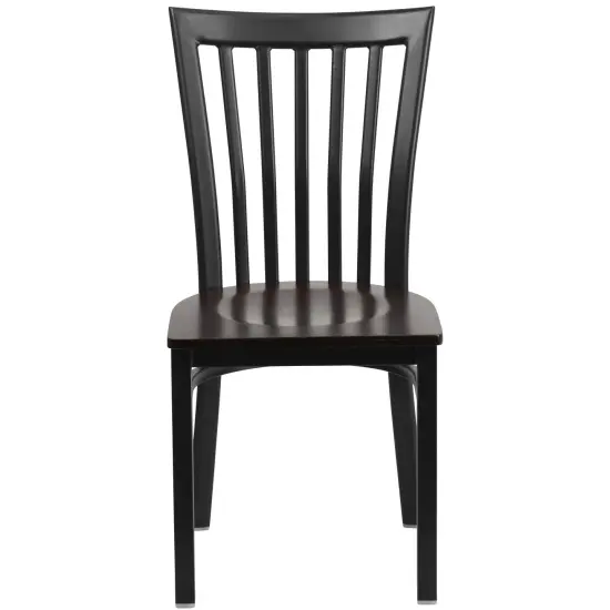 Emma and Oliver School House Back Metal Restaurant Dining Chair Natural/BlackMetal {8}