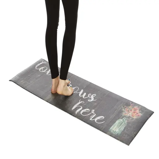 20"x55" Oversized Cushioned Anti-Fatigue Kitchen Runner Mat (Love Grows Here) {2}