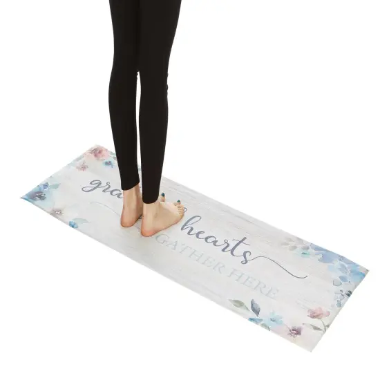 20" x 55" Chic Anti-Fatigue Memory Foam Kitchen Runner Mat (Grateful Hearts Gather) {3}