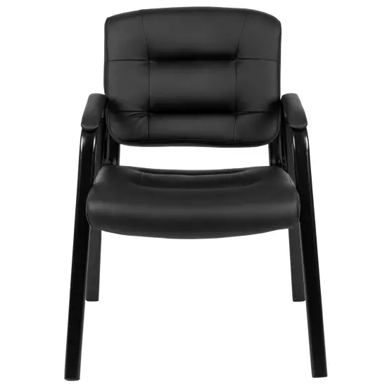 Emma and Oliver Fundamentals Executive Reception Chair with Metal Frame Black {3}