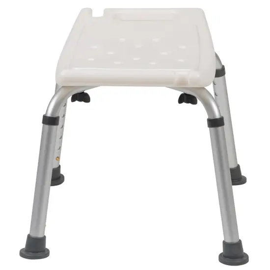 Emma and Oliver Tool-Free 300 Lb. Capacity, Adjustable Bath & Shower Chair w/ Non-slip Feet White {4}