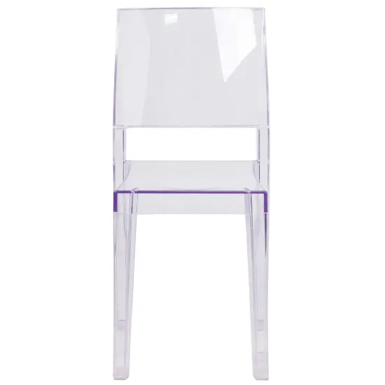 Emma and Oliver Transparent Stacking Side Chair Clear {3}