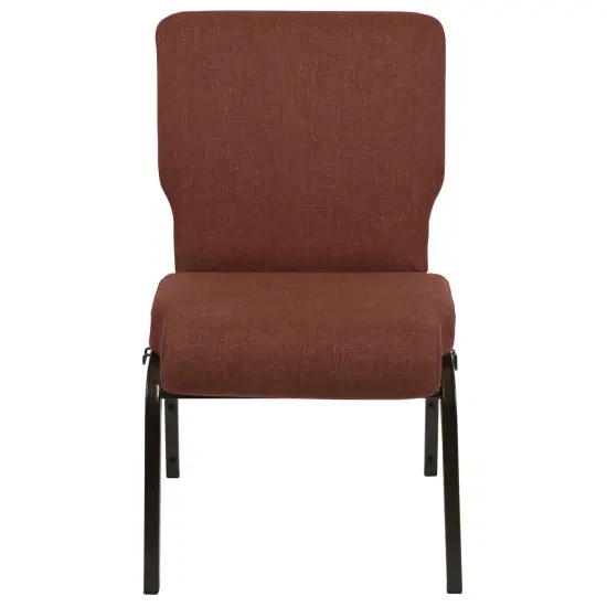 Emma and Oliver Stacking Auditorium Chair with 20.5" Seat CinnamonFab/GoldVein {5}