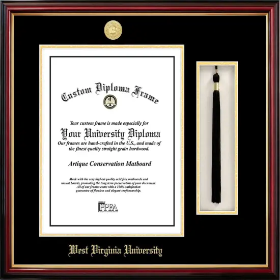 West Virginia University 11w x 14h Tassel Box and Diploma Frame {1}