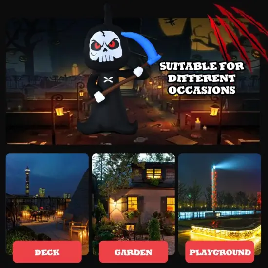 6 Feet Halloween Inflatable Decorations with Built-in LED Lights {6}