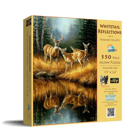 Sunsout Whitetail Reflections 550 pc Jigsaw Puzzle 30923 {3}