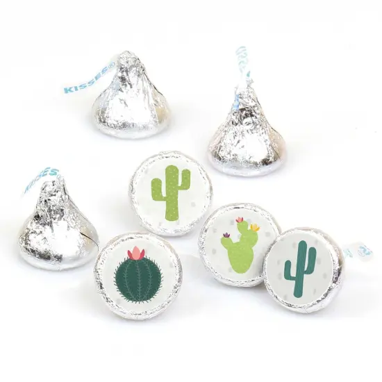 Big Dot of Happiness Prickly Cactus Party - Fiesta Party Round Candy Sticker Favors - Labels Fits Chocolate Candy (1 Sheet of 108) {1}