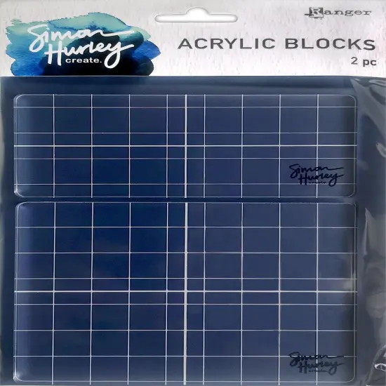 Simon Hurley create. Acrylic Stamping Block Set-2/Pkg {1}