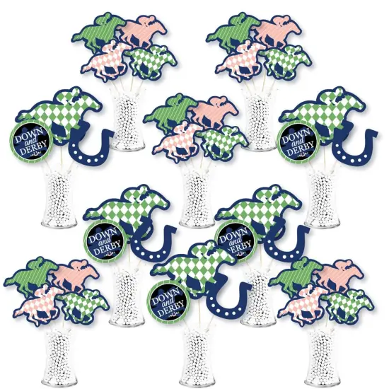 Big Dot of Happiness Kentucky Horse Derby - Horse Race Party Centerpiece Sticks - Showstopper Table Toppers - 35 Pieces {1}