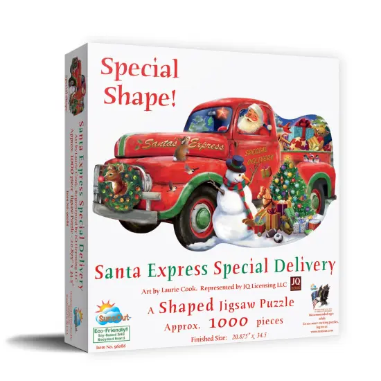 Sunsout Santa Express Special Delivery 1000 pc Special Shape Christmas Jigsaw Puzzle 96086 {3}
