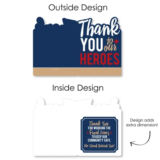 Big Dot of Happiness Thank You to Our Heroes - Appreciation Giant Greeting Card - Big Shaped Jumborific Card {7}
