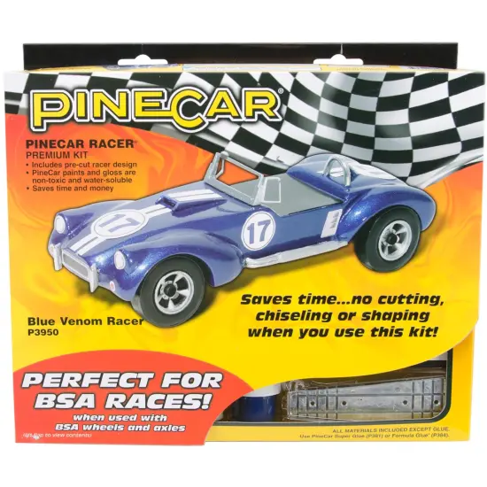 Pine Car Derby Racer Premium Kit-Blue Venom {1}