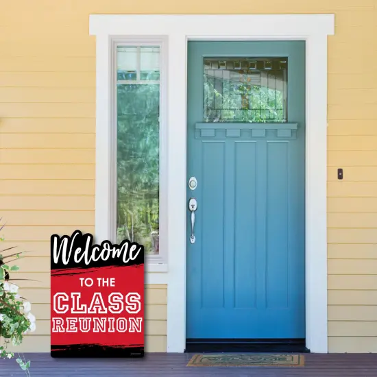 Big Dot of Happiness Reunited Red - Party Decorations - School Class Reunion Party Welcome Yard Sign {6}