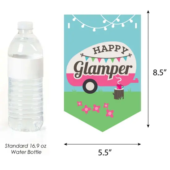 Big Dot of Happiness Let's Go Glamping - Camp Glamp Party Bunting Banner - Party Decorations {3}