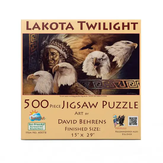 Sunsout Lakota Twilight 500 pc Jigsaw Puzzle 40078 {4}
