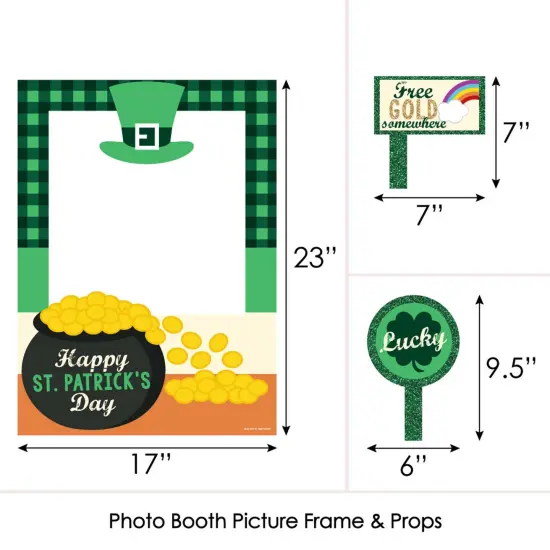 Big Dot of Happiness St. Patrick's Day - Saint Paddy's Day Party Selfie Photo Booth Picture Frame & Props - Printed on Sturdy Material {6}
