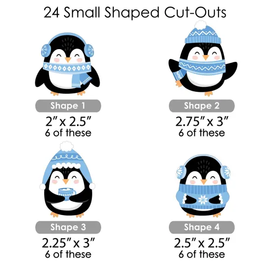 Big Dot of Happiness Winter Penguins - Holiday and Christmas Party DIY Decorations - Clothespin Garland Banner - 44 Pieces {7}