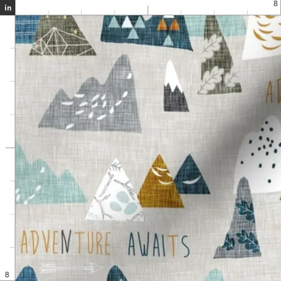 Various Fabrics by the Yard or Fat Quarter Boho, , Mountain, Adventure, Geometric, Blue, Nursery Custom Printed Fabric by Spoonflower {4}