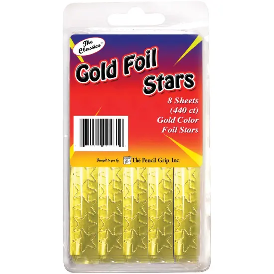 The Pencil Grip Foil Star Stickers 440/Pkg {1}