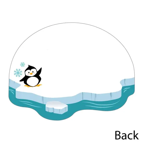 Big Dot of Happiness Arctic Polar Animals - Shaped Thank You Cards - Winter Baby Shower or Birthday Party Thank You Cards with Envelopes - Set of 12 {6}