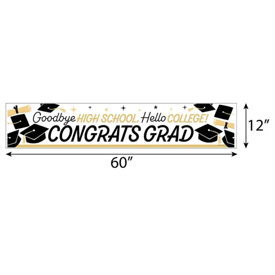 Big Dot of Happiness Hello College Graduation Party Decorations Party Banner {3}