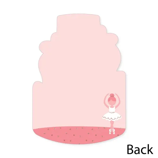 Big Dot of Happiness Tutu Cute Ballerina - Shaped Thank You Cards - Ballet Birthday Party Baby Shower Thank You Note Cards with Envelopes - Set of 12 {6}