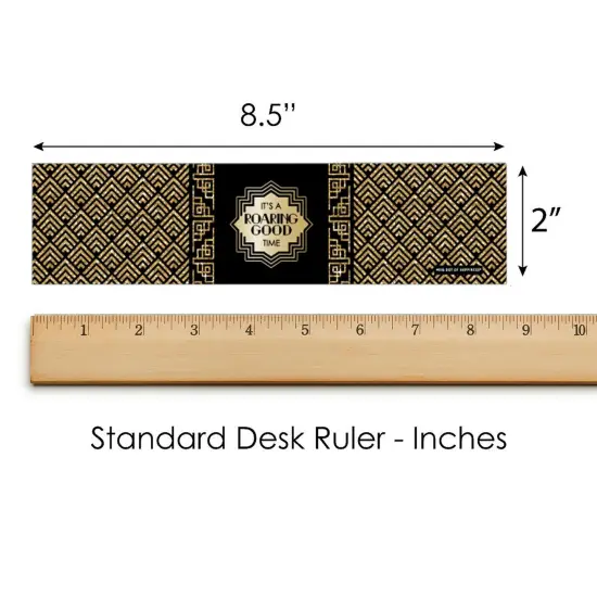 Big Dot of Happiness Roaring 20's - 1920s Art Deco Jazz Party Water Bottle Sticker Labels - Set of 20 {6}