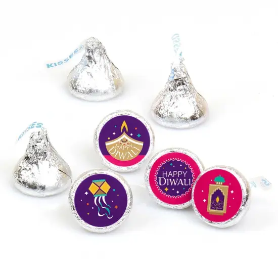 Big Dot of Happiness Happy Diwali - Festival of Lights Party Round Candy Sticker Favors - Labels Fits Chocolate Candy (1 sheet of 108) {1}