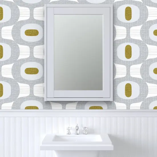 Peel & Stick Wallpaper 2FT Wide Mid Mod Orbs Retro Modern 70S 60S Midcentury Custom Removable Wallpaper by Spoonflower {6}