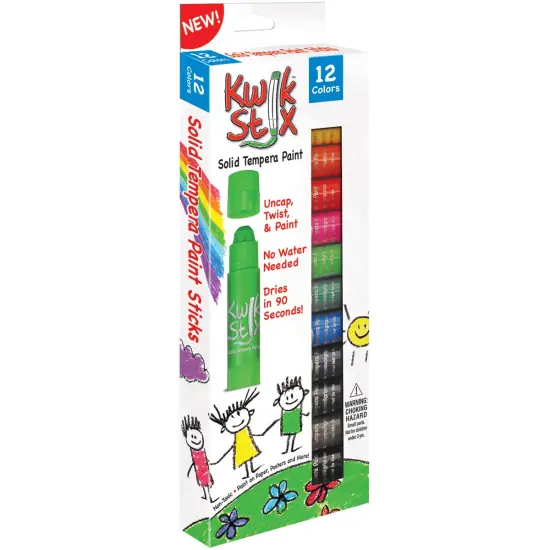 Kwik Stix Solid Tempera Paint Sticks 12/Pkg-Classic Colors {3}