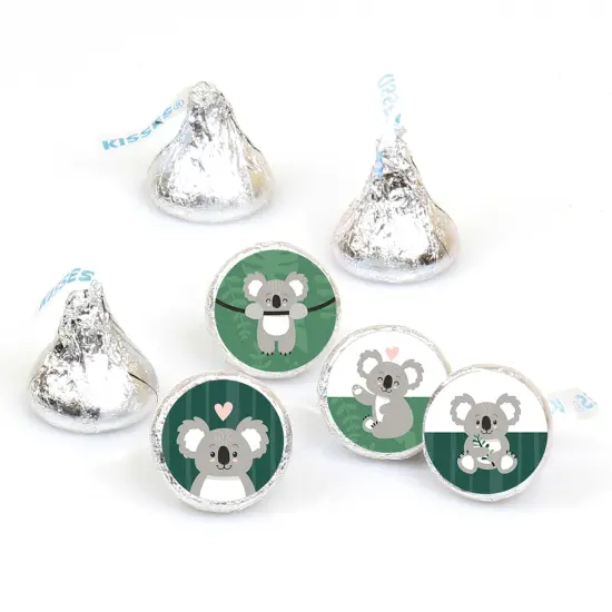 Big Dot of Happiness Koala Cutie - Bear Birthday Party and Baby Shower Round Candy Sticker Favors - Labels Fits Chocolate Candy (1 sheet of 108) {1}