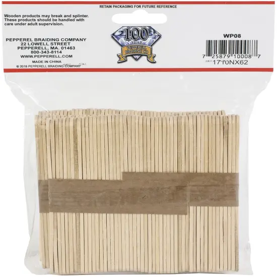 Pepperell Crafts Craft Sticks 4.5"X.375" 150/Pkg-Natural {3}