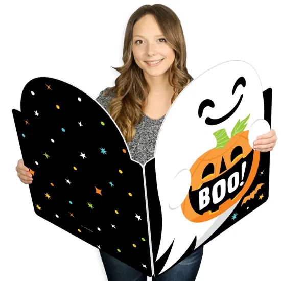 Big Dot of Happiness You've Been Booed - Ghost Halloween Giant Greeting Card - Big Shaped Jumborific Card - 16.5 x 22 inches {1}