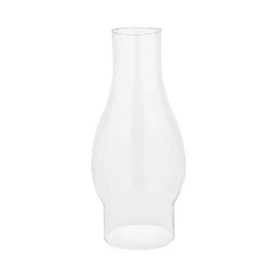 Clear Glass Smooth Top Oil Lamp Chimney 3" OD Base x 8 1/2" High {1}