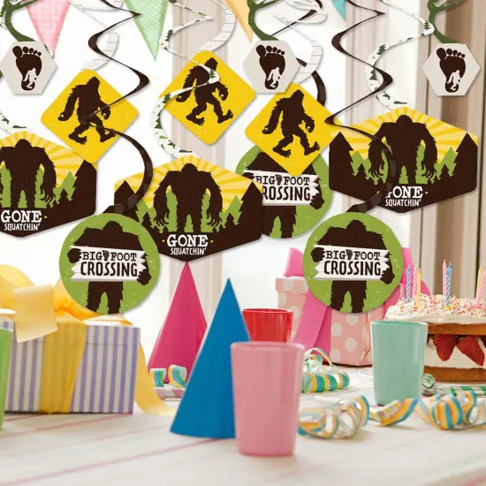 Big Dot of Happiness Sasquatch Crossing - Bigfoot Party or Birthday Party Hanging Decor - Party Decoration Swirls - Set of 40 {3}