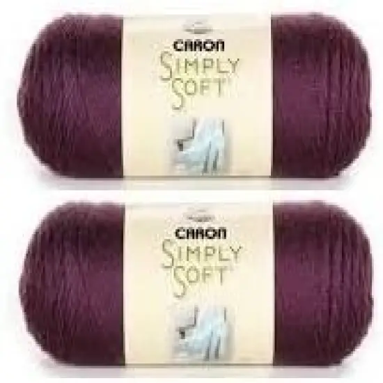 (Pack of 2) Caron Simply Soft Solids Yarn-Plum Perfect {1}