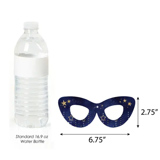 Big Dot of Happiness Starry Skies Glasses - Paper Card Stock Gold Celestial Party Photo Booth Props Kit - 10 Count {6}