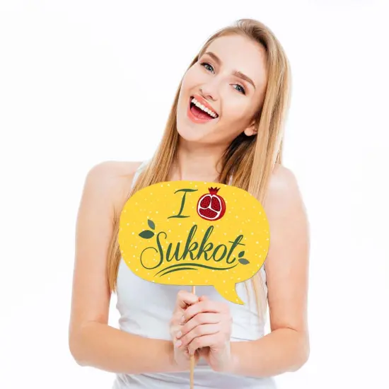 Big Dot of Happiness Funny Sukkot - Sukkah Photo Booth Props Kit - 10 Piece {3}