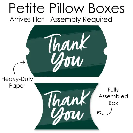 Big Dot of Happiness Emerald Elegantly Simple - Favor Gift Boxes - Guest Party Favors Petite Pillow Boxes - Set of 20 {7}