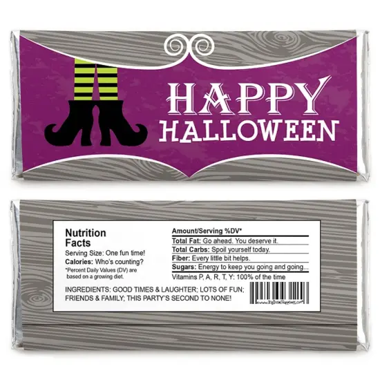 Big Dot of Happiness Happy Halloween - Candy Bar Wrapper Witch Party Favors - Set of 24 {3}
