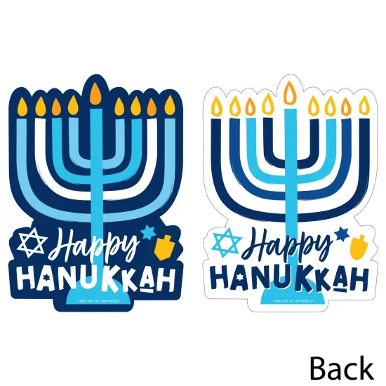 Big Dot of Happiness Hanukkah Menorah - Menorah Decorations DIY Chanukah Holiday Party Essentials - Set of 20 {4}