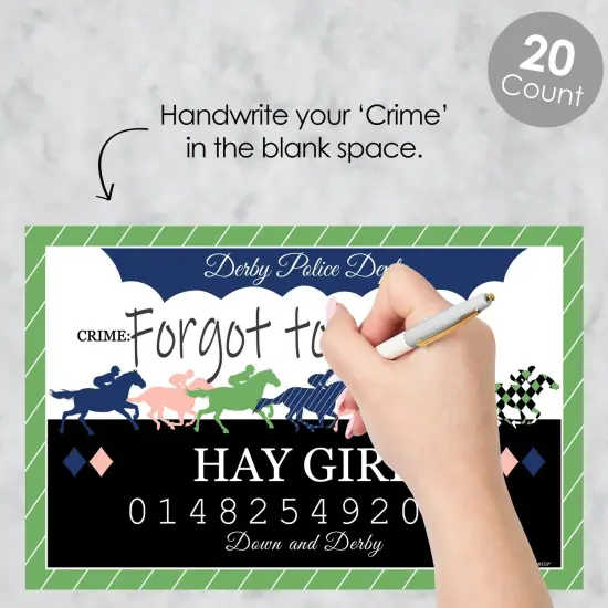 Big Dot of Happiness Kentucky Horse Derby - Horse Race Party Mug Shots - Photo Booth Props Kit - 20 Count {3}