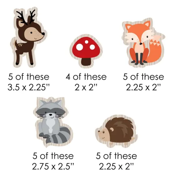 Big Dot of Happiness Woodland Creatures Paper Straw Decor - Baby Shower or Birthday Party Striped Decorative Straws - Set of 24 {3}