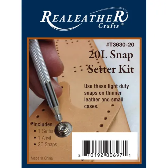 Realeather(R) Crafts 20L Snap Setter Kit-Nickel {1}