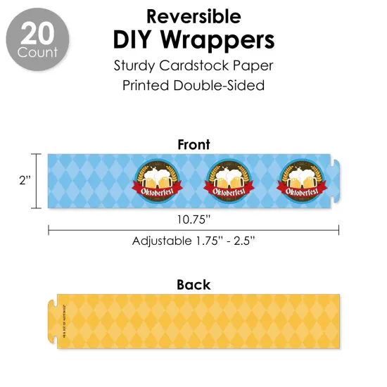 Big Dot of Happiness Oktoberfest - German Beer Festival Favors and Cupcake Kit - Fabulous Favor Party Pack - 100 Pieces {4}