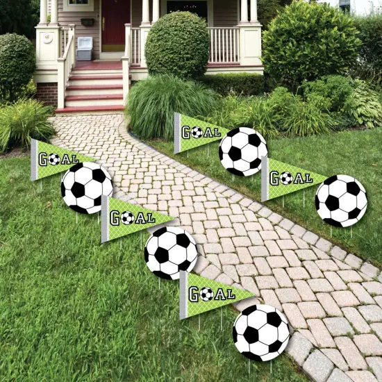 Big Dot of Happiness Goaaal - Soccer Lawn Decorations - Outdoor Baby Shower or Birthday Party Yard Decorations - 10 Piece {1}