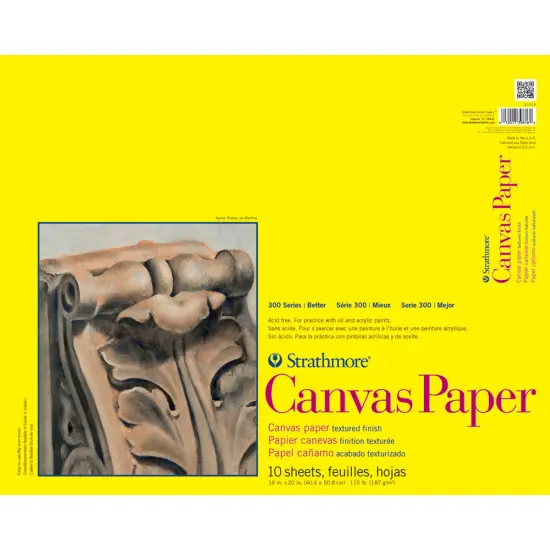 Strathmore Canvas Paper Pad 16"X20"-10 Sheets {1}
