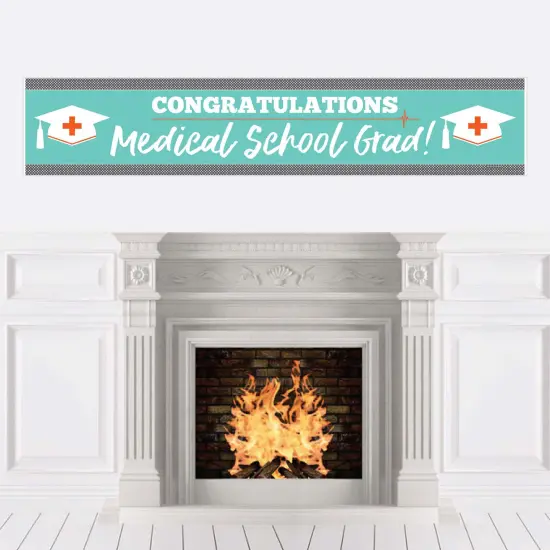 Big Dot of Happiness Medical School Grad - Doctor Graduation Party Decorations Party Banner {1}